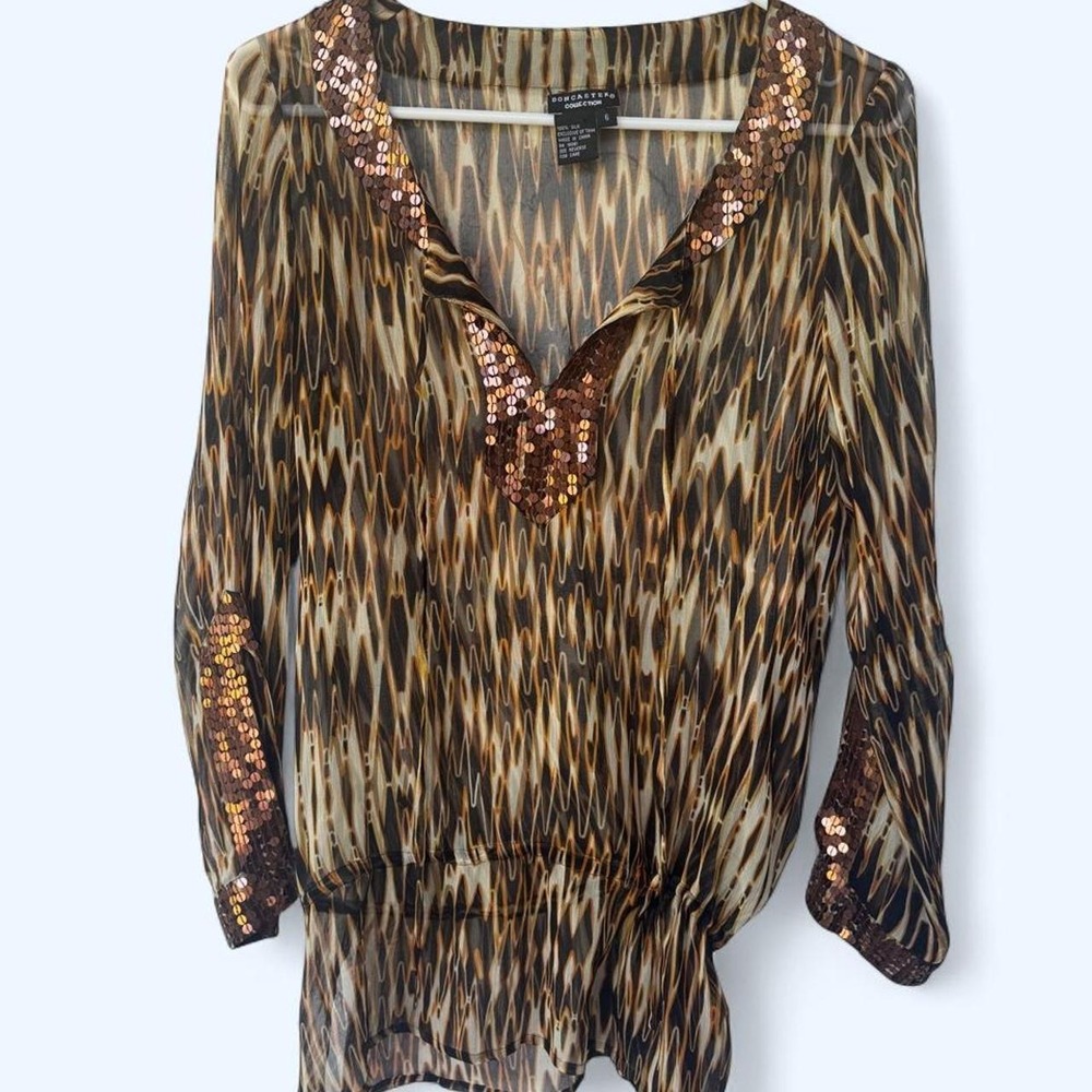 don castor silk blouse